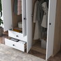 Hanah Home Armario Escandinavo Nogal y Blanco